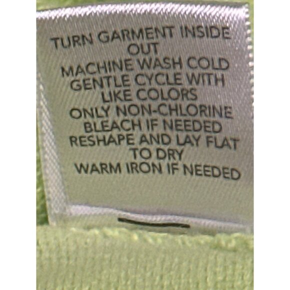 Christopher & Banks Womens Lime Green Button Up Cardigan Sweater Size S - Picture 7 of 8